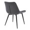 Armen Living Loralie Gray Faux Leather and Black Metal Dining Chairs, PK2 LCLRSIBLGR - alternate 4